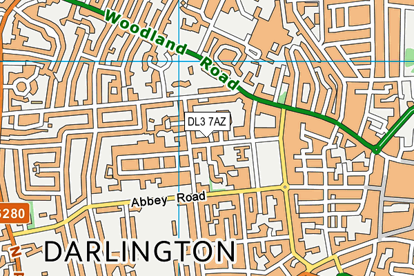 DL3 7AZ map - OS VectorMap District (Ordnance Survey)