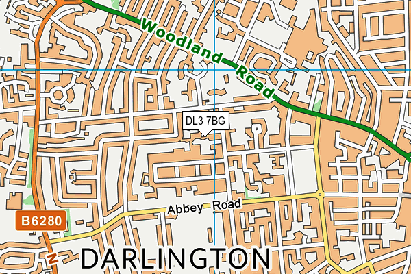 DL3 7BG map - OS VectorMap District (Ordnance Survey)