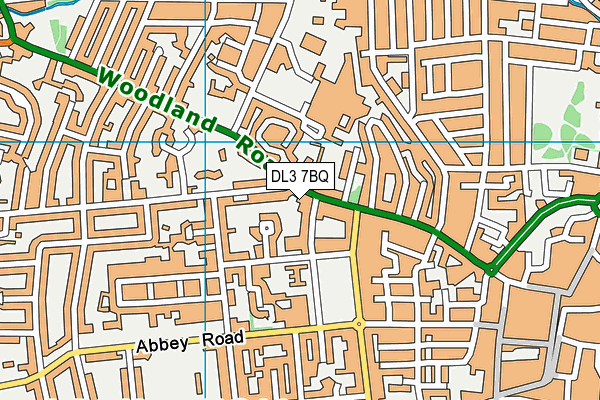 DL3 7BQ map - OS VectorMap District (Ordnance Survey)