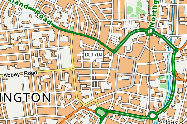 DL3 7DJ map - OS VectorMap District (Ordnance Survey)