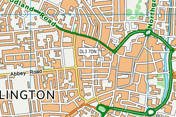 DL3 7DN map - OS VectorMap District (Ordnance Survey)