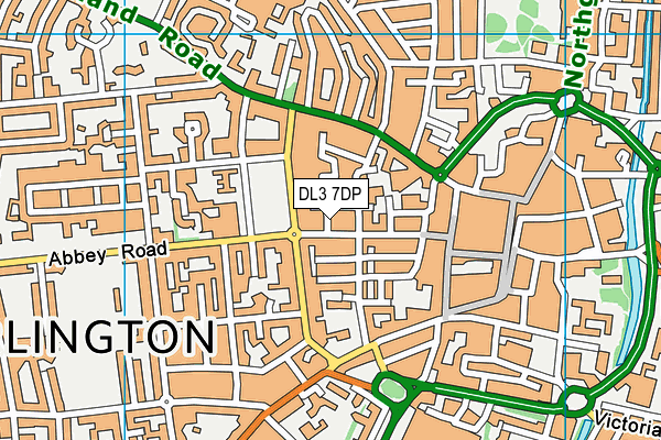 DL3 7DP map - OS VectorMap District (Ordnance Survey)