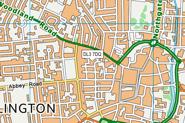 DL3 7DQ map - OS VectorMap District (Ordnance Survey)
