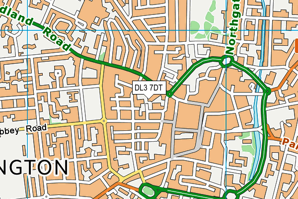 DL3 7DT map - OS VectorMap District (Ordnance Survey)