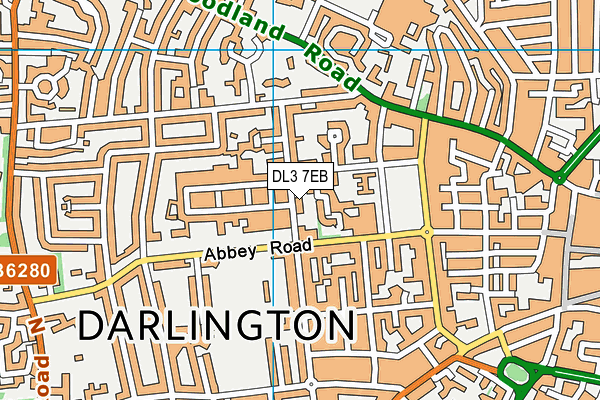 DL3 7EB map - OS VectorMap District (Ordnance Survey)