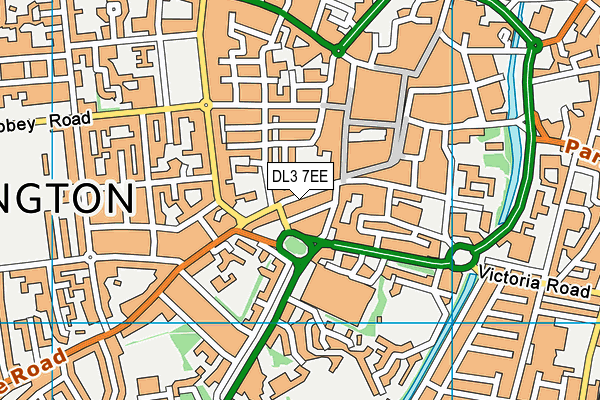 DL3 7EE map - OS VectorMap District (Ordnance Survey)