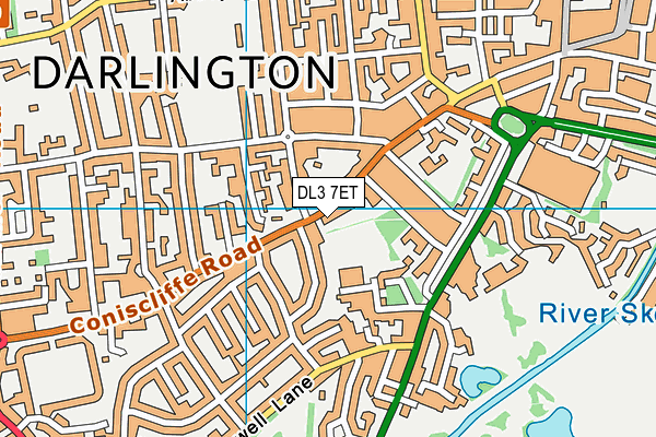 DL3 7ET map - OS VectorMap District (Ordnance Survey)
