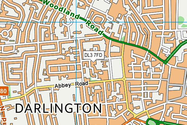 DL3 7FD map - OS VectorMap District (Ordnance Survey)