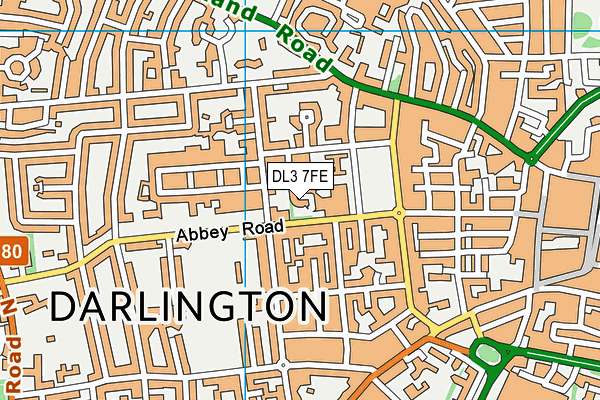 DL3 7FE map - OS VectorMap District (Ordnance Survey)