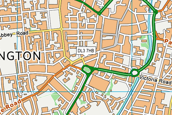 DL3 7HB map - OS VectorMap District (Ordnance Survey)