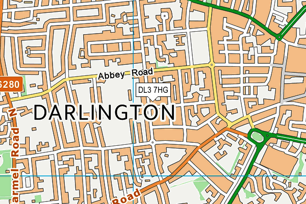 DL3 7HG map - OS VectorMap District (Ordnance Survey)