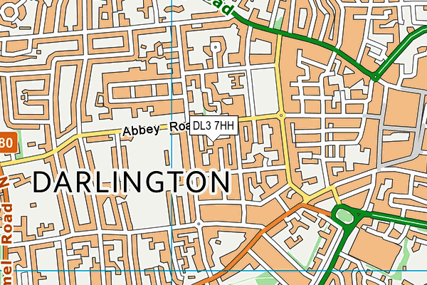 DL3 7HH map - OS VectorMap District (Ordnance Survey)