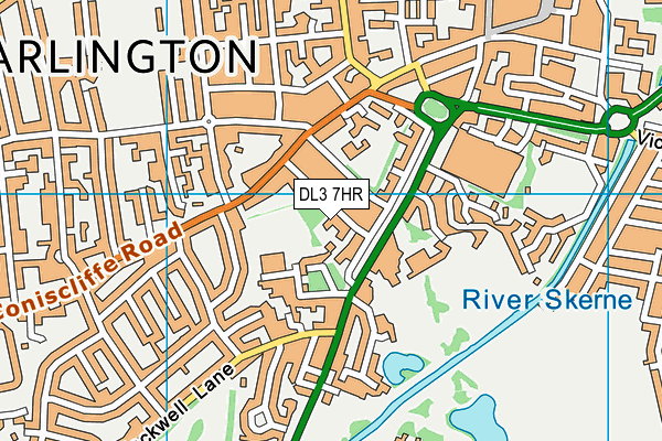 DL3 7HR map - OS VectorMap District (Ordnance Survey)