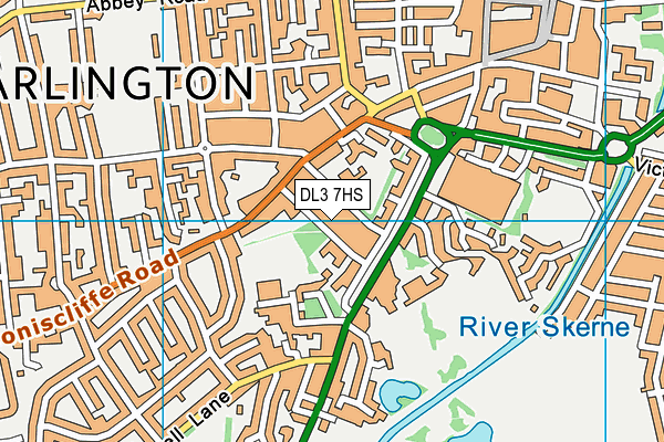 DL3 7HS map - OS VectorMap District (Ordnance Survey)