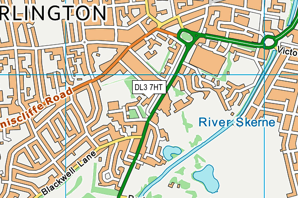 DL3 7HT map - OS VectorMap District (Ordnance Survey)