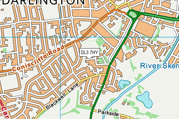DL3 7HY map - OS VectorMap District (Ordnance Survey)