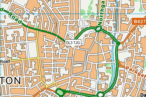 DL3 7JG map - OS VectorMap District (Ordnance Survey)