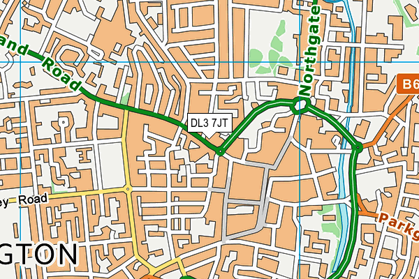 DL3 7JT map - OS VectorMap District (Ordnance Survey)