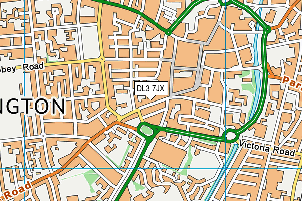 DL3 7JX map - OS VectorMap District (Ordnance Survey)