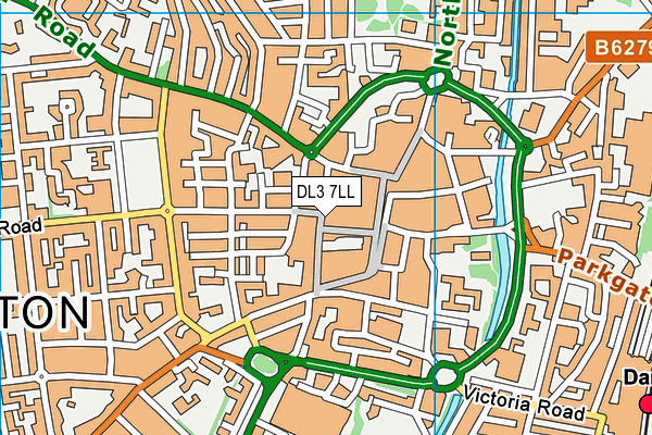 DL3 7LL map - OS VectorMap District (Ordnance Survey)