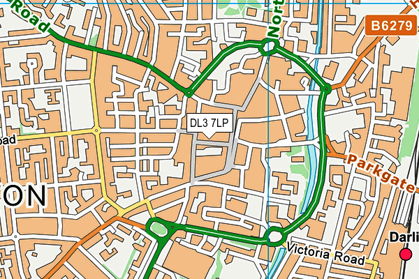 DL3 7LP map - OS VectorMap District (Ordnance Survey)
