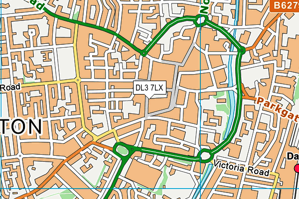Penthouse Fitness Suite map (DL3 7LX) - OS VectorMap District (Ordnance Survey)
