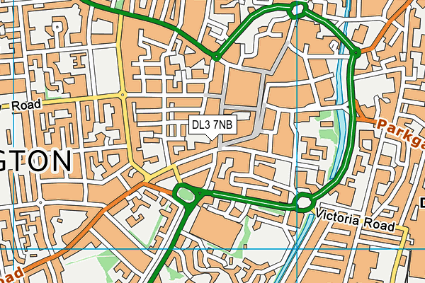 DL3 7NB map - OS VectorMap District (Ordnance Survey)