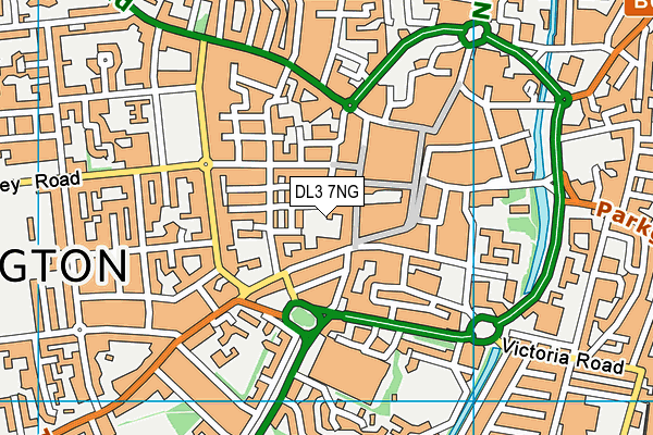 DL3 7NG map - OS VectorMap District (Ordnance Survey)