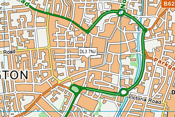 DL3 7NJ map - OS VectorMap District (Ordnance Survey)