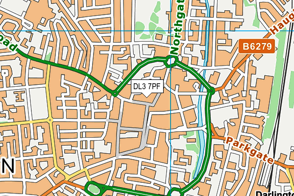 DL3 7PF map - OS VectorMap District (Ordnance Survey)