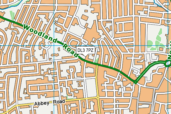 DL3 7PZ map - OS VectorMap District (Ordnance Survey)