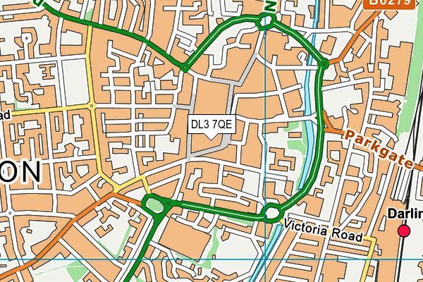 DL3 7QE map - OS VectorMap District (Ordnance Survey)
