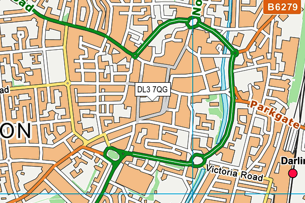 DL3 7QG map - OS VectorMap District (Ordnance Survey)