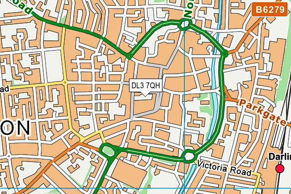DL3 7QH map - OS VectorMap District (Ordnance Survey)