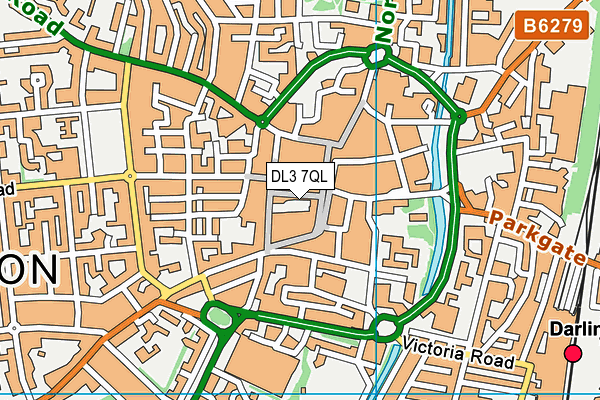 DL3 7QL map - OS VectorMap District (Ordnance Survey)