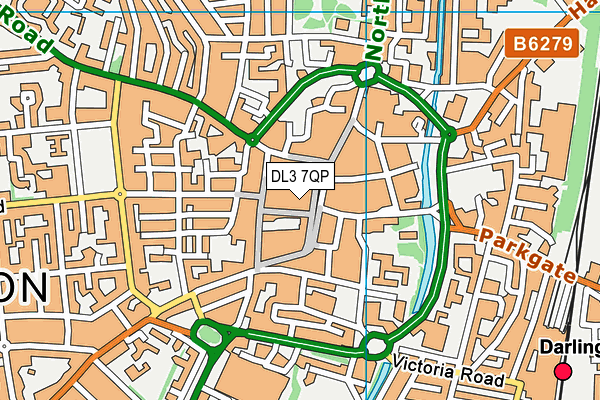 DL3 7QP map - OS VectorMap District (Ordnance Survey)