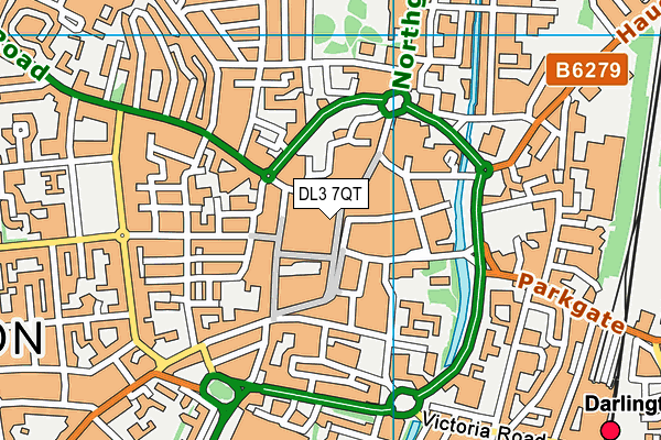 DL3 7QT map - OS VectorMap District (Ordnance Survey)