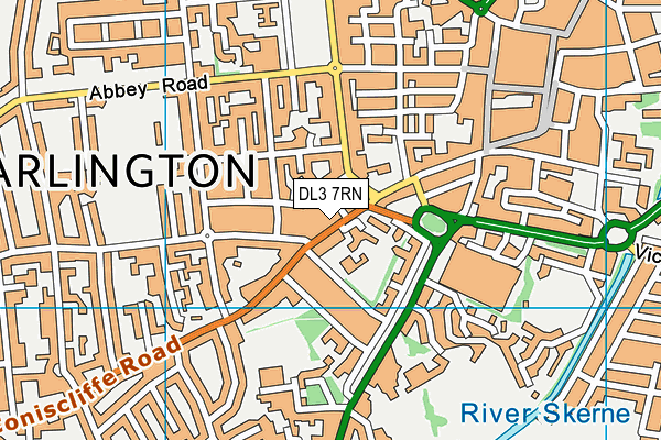 DL3 7RN map - OS VectorMap District (Ordnance Survey)