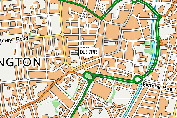 DL3 7RR map - OS VectorMap District (Ordnance Survey)