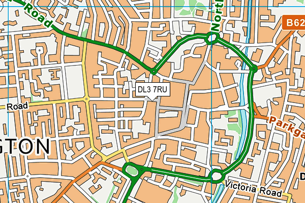 DL3 7RU map - OS VectorMap District (Ordnance Survey)