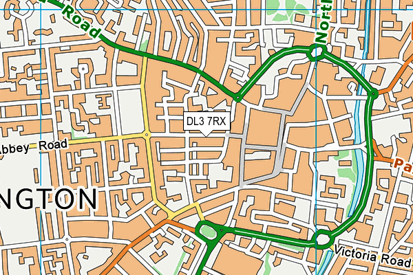 DL3 7RX map - OS VectorMap District (Ordnance Survey)