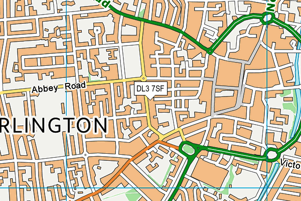DL3 7SF map - OS VectorMap District (Ordnance Survey)