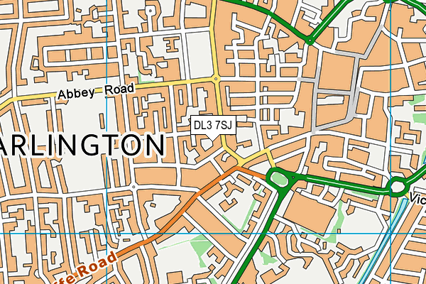 DL3 7SJ map - OS VectorMap District (Ordnance Survey)