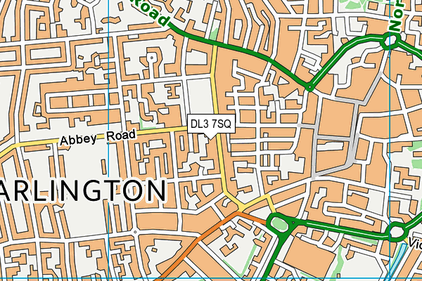 DL3 7SQ map - OS VectorMap District (Ordnance Survey)