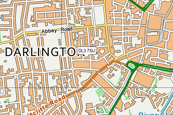 DL3 7SU map - OS VectorMap District (Ordnance Survey)