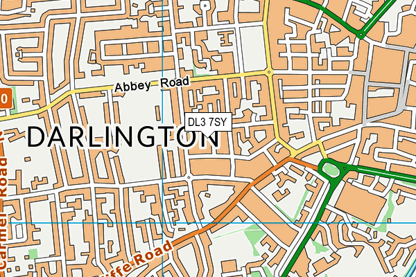 DL3 7SY map - OS VectorMap District (Ordnance Survey)