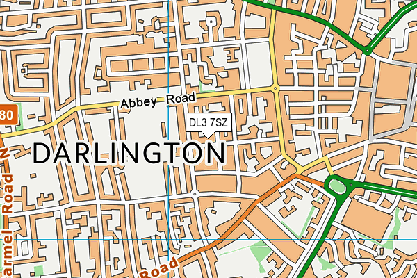 DL3 7SZ map - OS VectorMap District (Ordnance Survey)