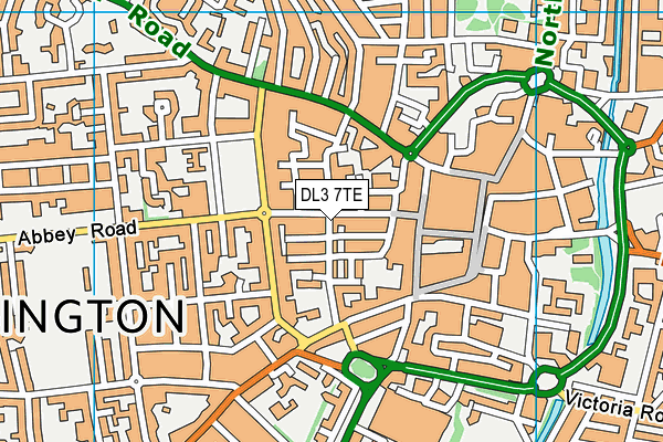 DL3 7TE map - OS VectorMap District (Ordnance Survey)