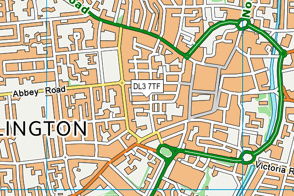 DL3 7TF map - OS VectorMap District (Ordnance Survey)