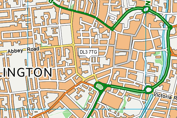 Larchfield Sports Centre (Closed) map (DL3 7TG) - OS VectorMap District (Ordnance Survey)